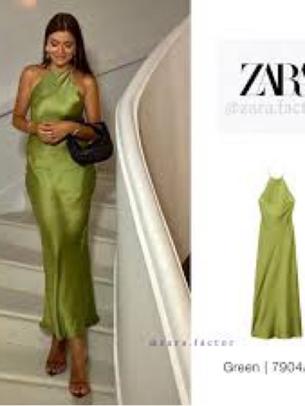 ZARA Satin Slip Dress with Spaghetti Straps NWT M - Picture 2 of 16